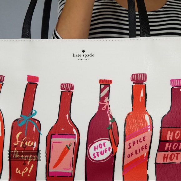 Kate spade extra spicy hot sauce Remmi Tote NWT - Picture 6 of 8